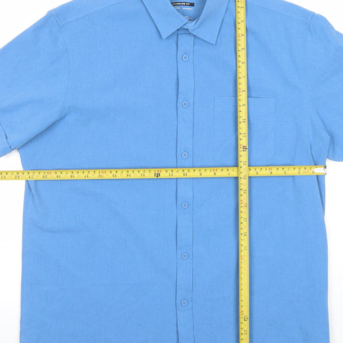 APT.9 Mens Blue Standard Fit Short Sleeve Polo Shirt Size L