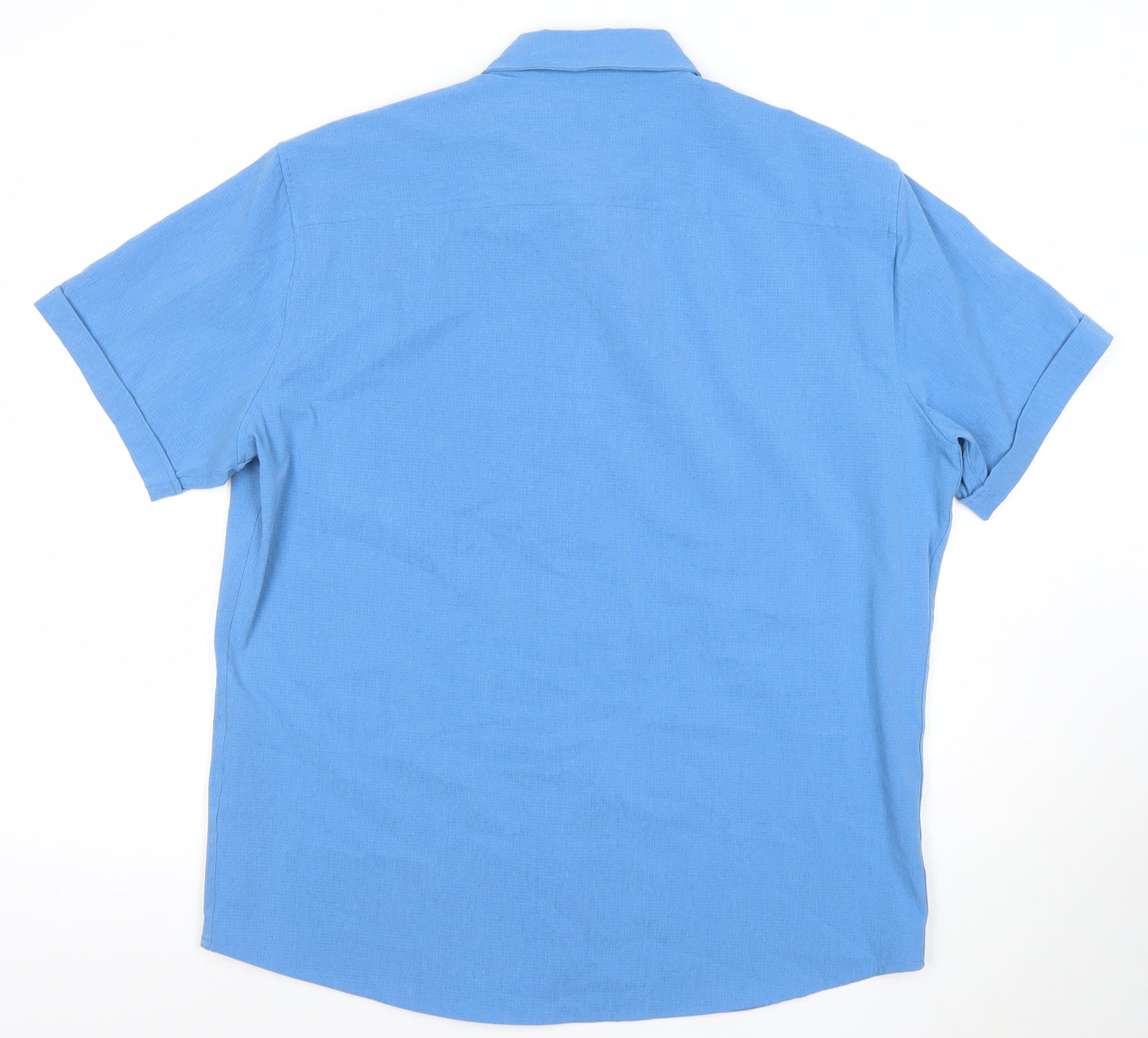 APT.9 Mens Blue Standard Fit Short Sleeve Polo Shirt Size L
