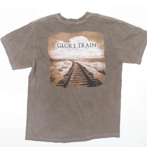 Gildan Men's Brown Randy Travis Graphic T-Shirt Size M Vintage Country Style