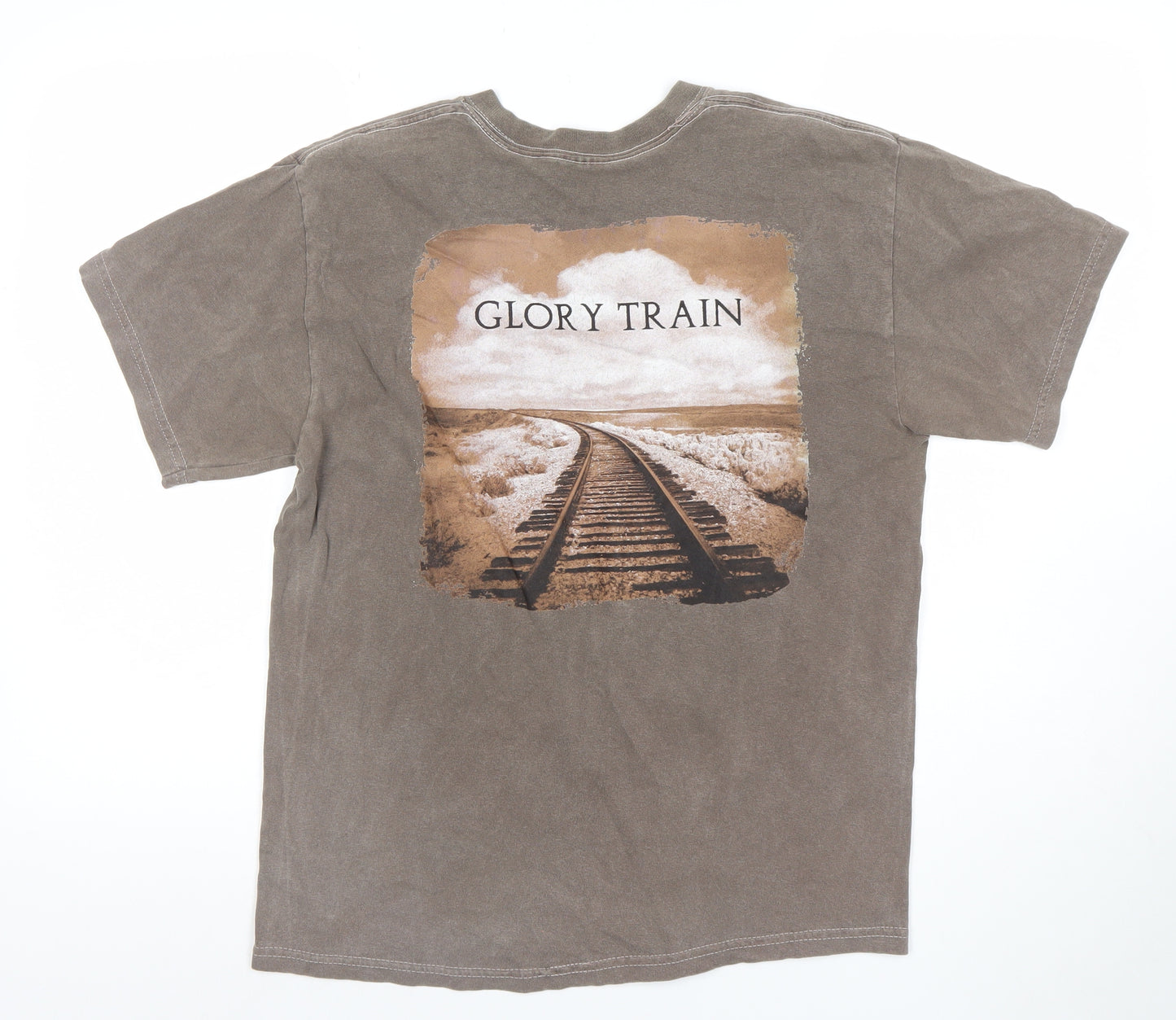 Gildan Men's Brown Randy Travis Graphic T-Shirt Size M Vintage Country Style
