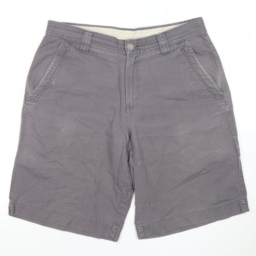 Columbia Men's Grey Cargo Shorts Size 34 Cotton Casual Outdoor