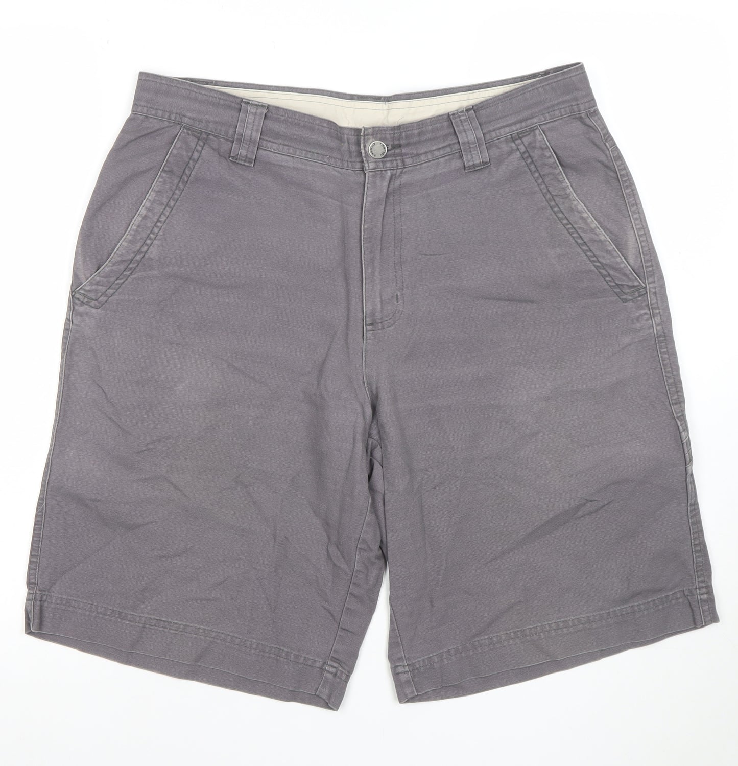 Columbia Men's Grey Cargo Shorts Size 34 Cotton Casual Outdoor
