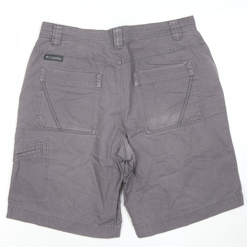 Columbia Men's Grey Cargo Shorts Size 34 Cotton Casual Outdoor