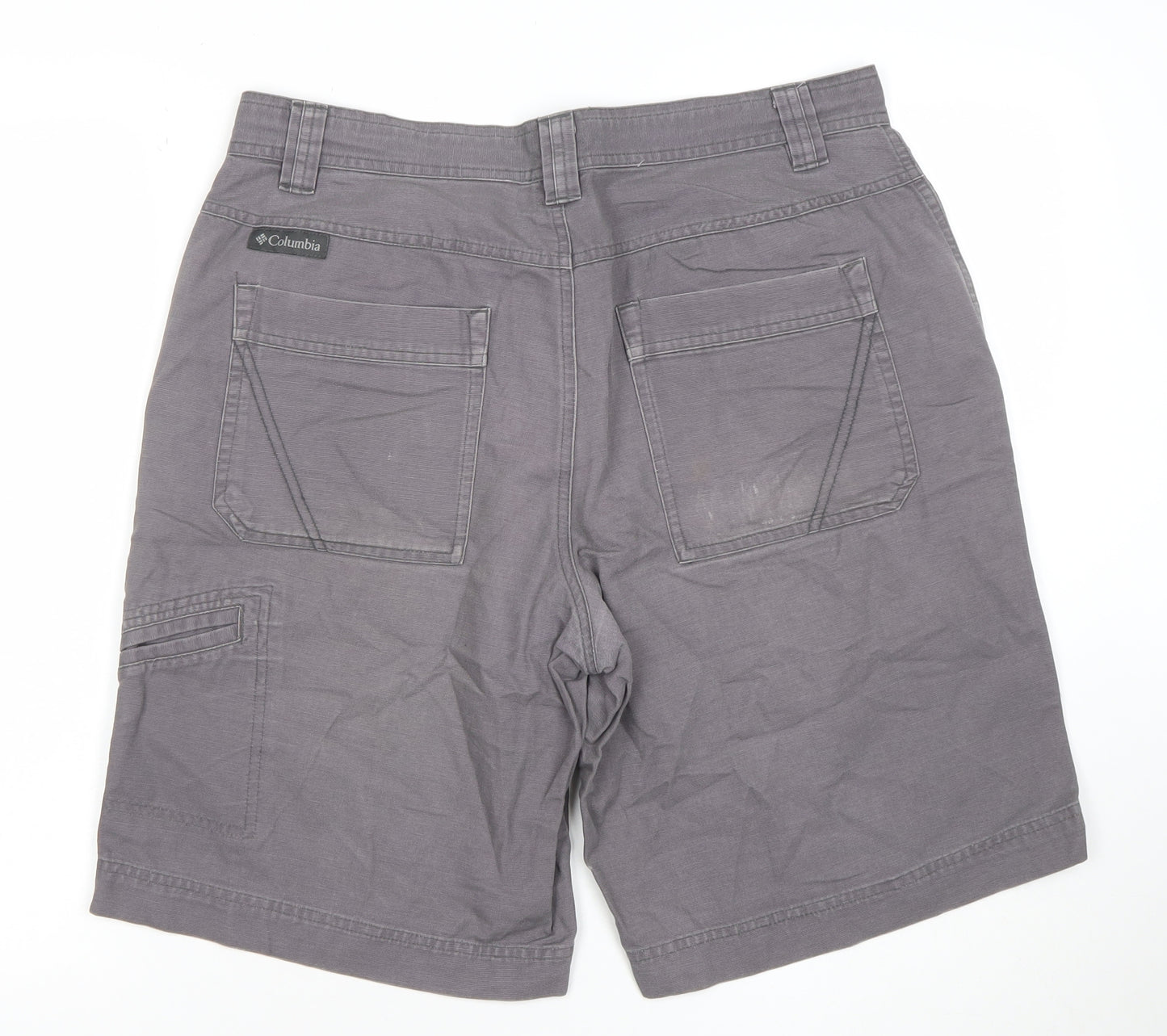 Columbia Men's Grey Cargo Shorts Size 34 Cotton Casual Outdoor