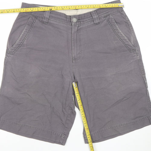 Columbia Men's Grey Cargo Shorts Size 34 Cotton Casual Outdoor
