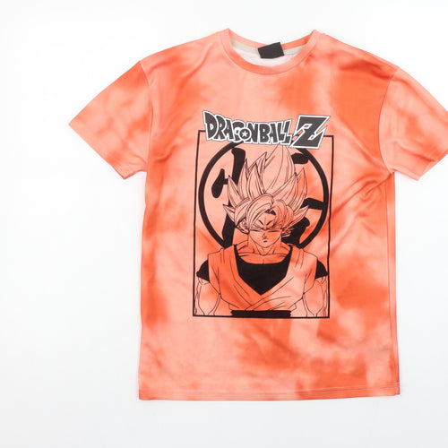 Primark Boys Orange Dragon Ball Z Goku Graphic T-Shirt 9-10 Years Anime Top