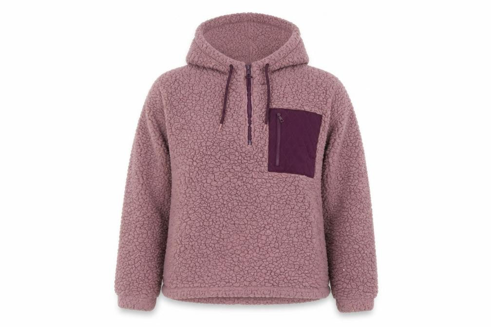 St. Bernard for Dunnes Stores Women Dark Rose Hooded Fleece Pullover Large