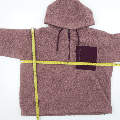 St. Bernard for Dunnes Stores Women Dark Rose Hooded Fleece Pullover Large