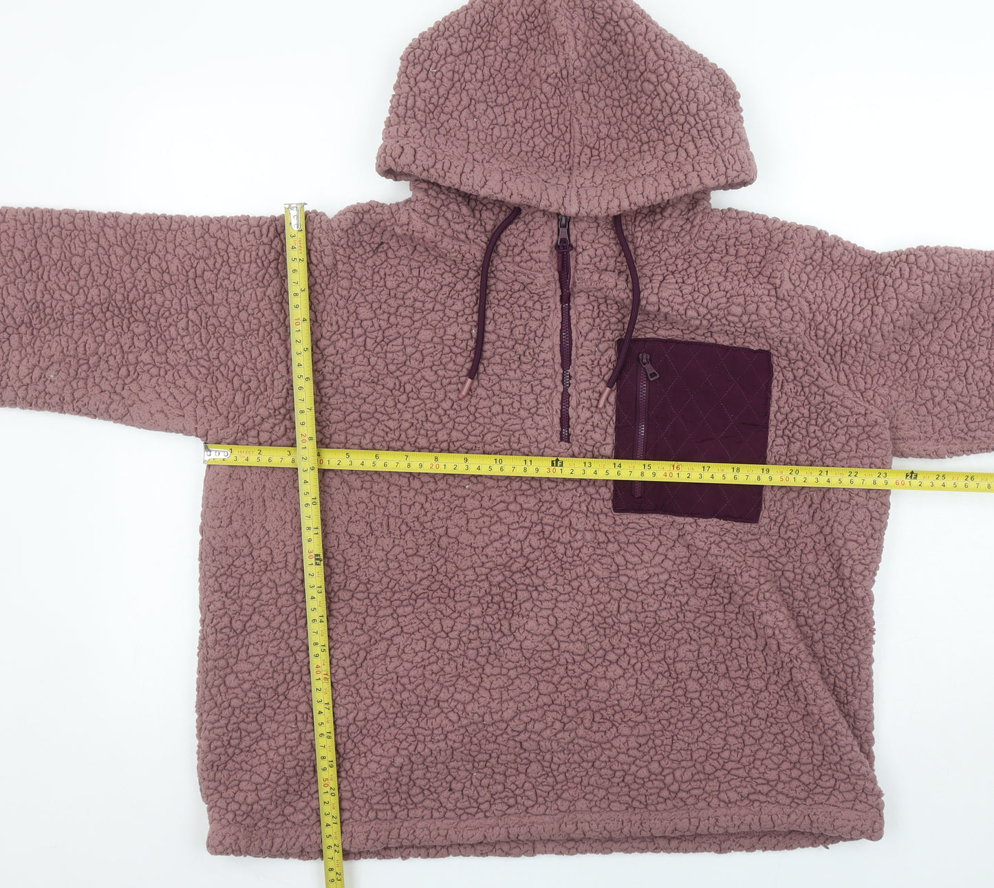 St. Bernard for Dunnes Stores Women Dark Rose Hooded Fleece Pullover Large