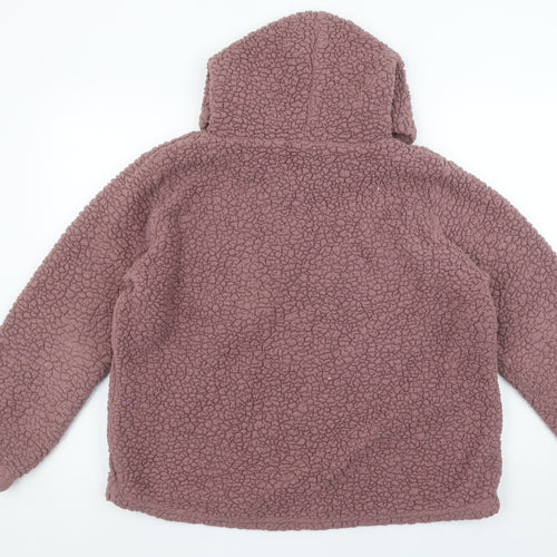 St. Bernard for Dunnes Stores Women Dark Rose Hooded Fleece Pullover Large