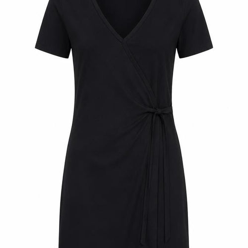 VILA Women’s Black Short Sleeve Wrap Dress Size S