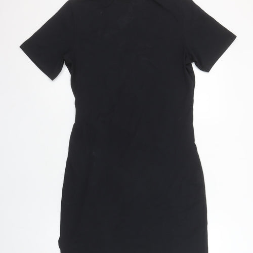 VILA Women’s Black Short Sleeve Wrap Dress Size S