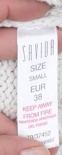 Savida Women Ivory Knit Flared Sleeve Cardigan Size 10