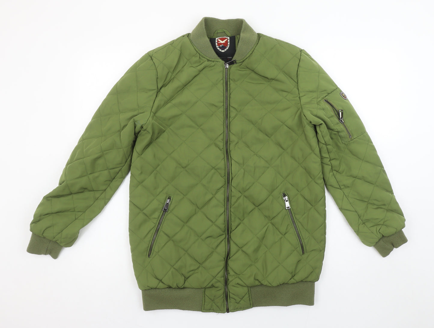 1 Madison Expedition Men's Green Quilted Bomber Jacket Size S