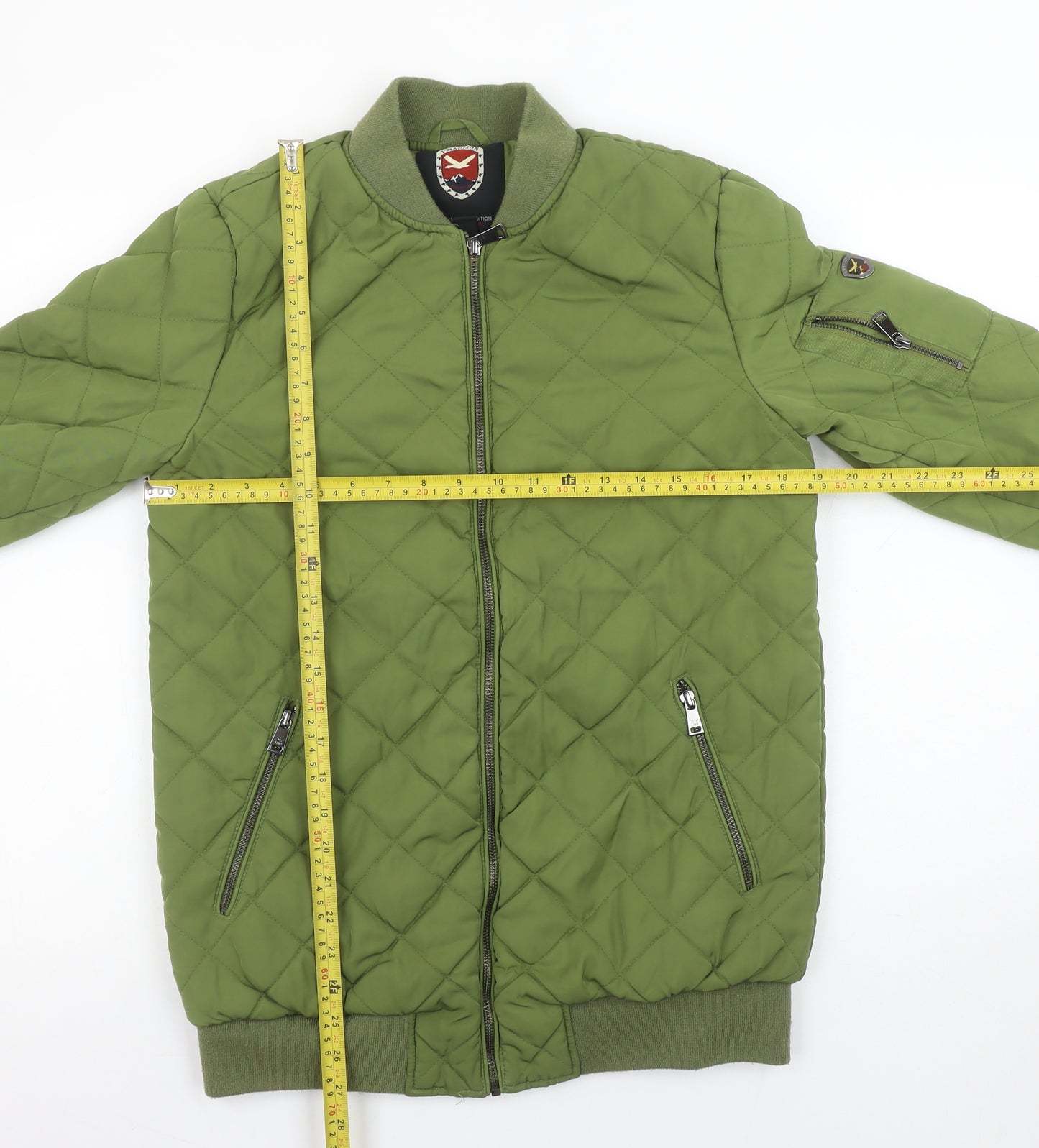 1 Madison Expedition Men's Green Quilted Bomber Jacket Size S