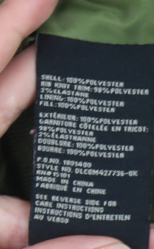 1 Madison Expedition Men's Green Quilted Bomber Jacket Size S