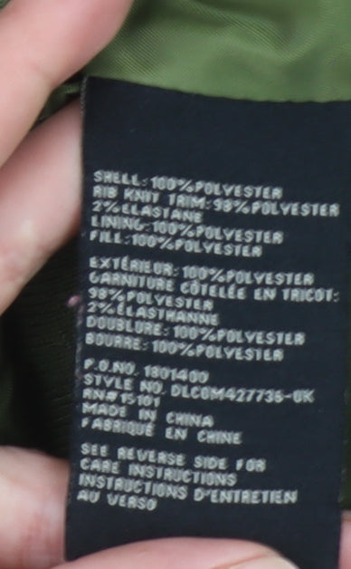 1 Madison Expedition Men's Green Quilted Bomber Jacket Size S