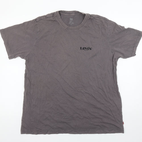 Levi's Men's Grey Relaxed Fit Cotton T-Shirt Size L