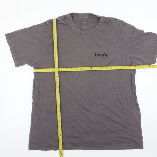 Levi's Men's Grey Relaxed Fit Cotton T-Shirt Size L