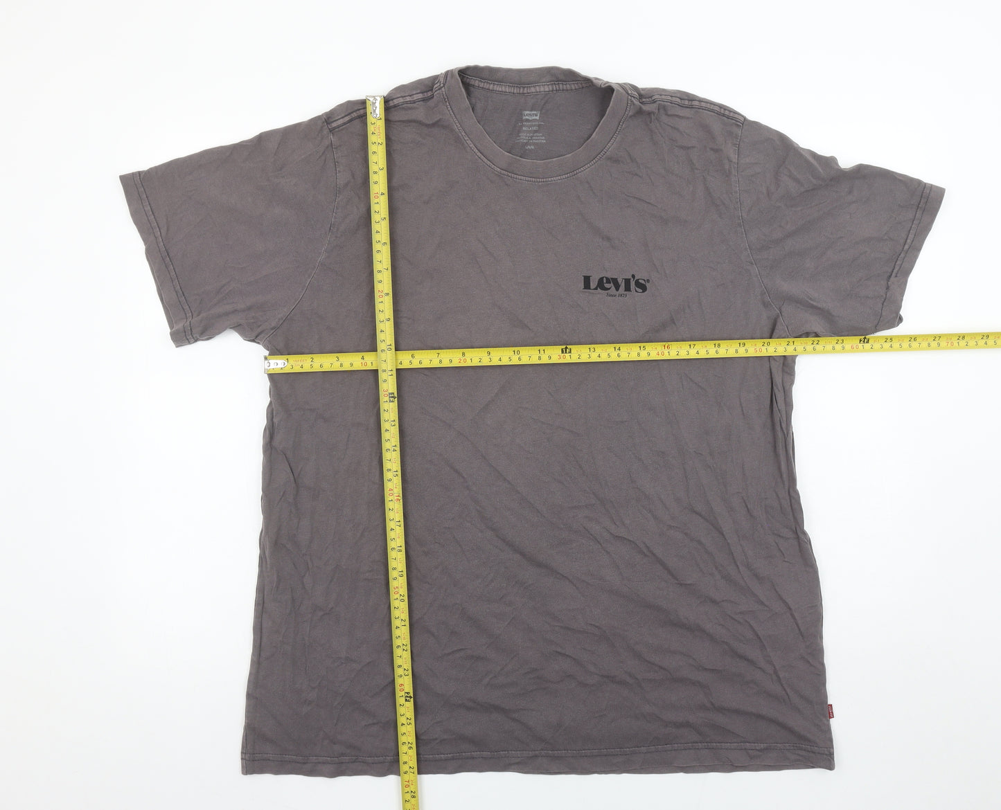 Levi's Men's Grey Relaxed Fit Cotton T-Shirt Size L