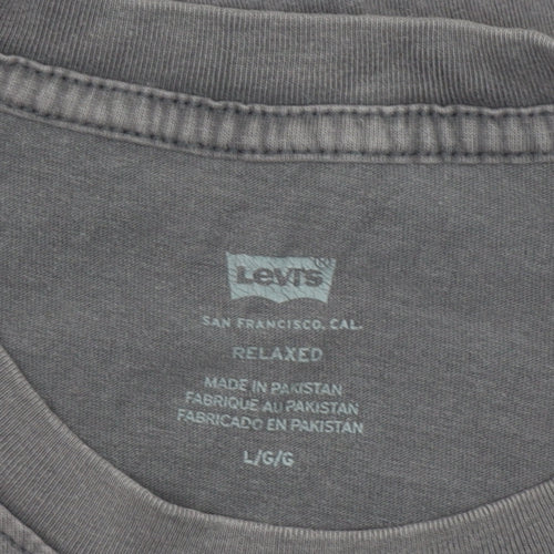 Levi's Men's Grey Relaxed Fit Cotton T-Shirt Size L