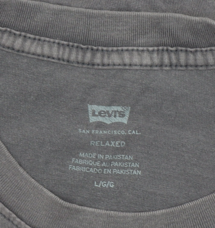 Levi's Men's Grey Relaxed Fit Cotton T-Shirt Size L