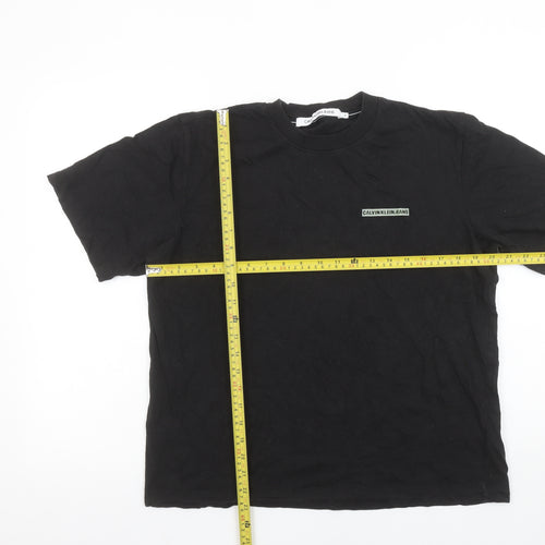 Calvin Klein Jeans Men’s Black Cotton Logo T-Shirt Size M