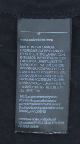 Calvin Klein Jeans Men’s Black Cotton Logo T-Shirt Size M