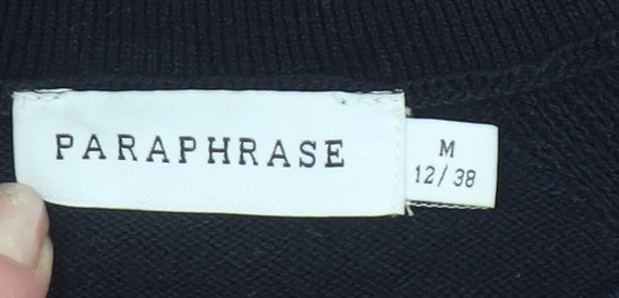 Paraphrase Women’s Black Short Sleeve Knit Jumper Size 12