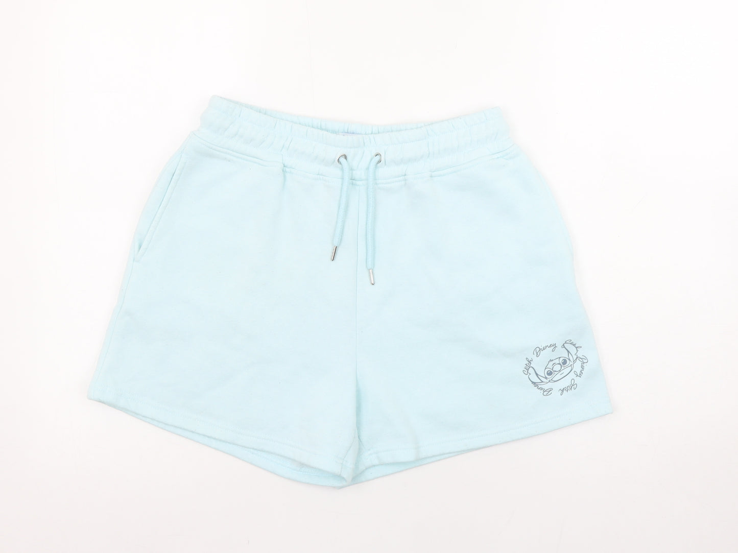 Disney Women Blue Sweat Shorts Size S Regular Fit Casual Primark Cares
