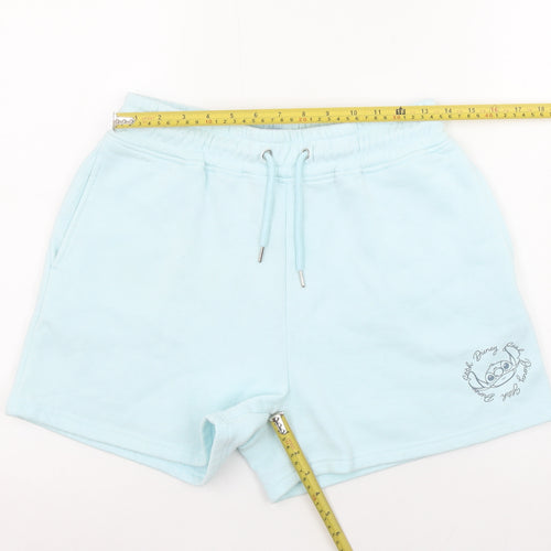 Disney Women Blue Sweat Shorts Size S Regular Fit Casual Primark Cares