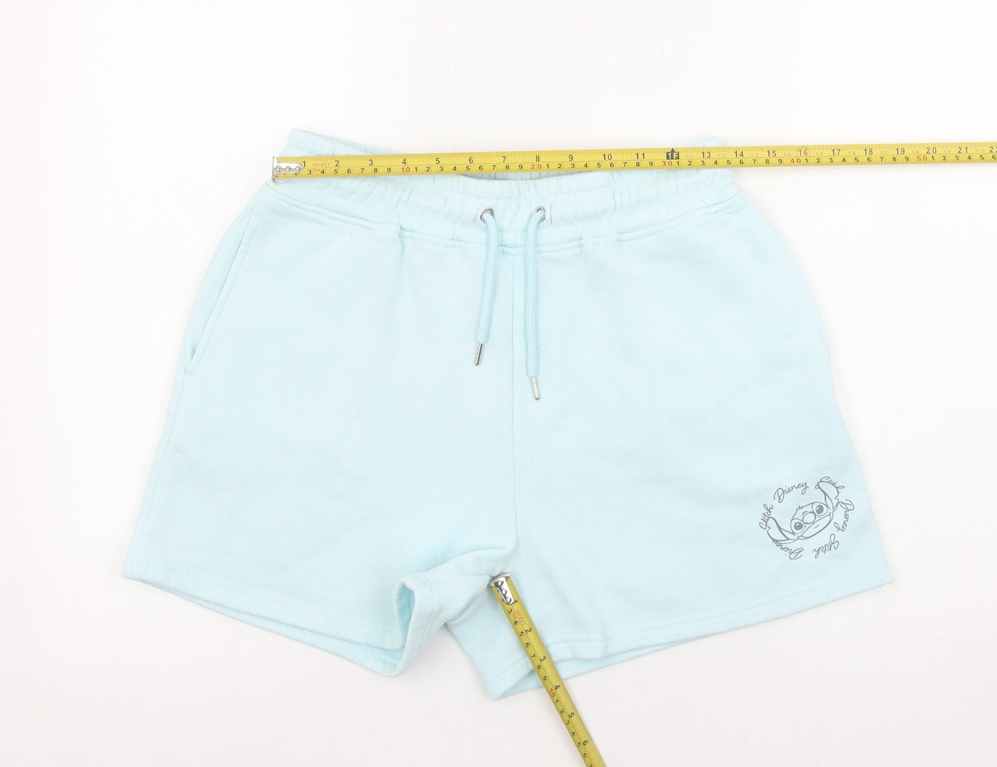 Disney Women Blue Sweat Shorts Size S Regular Fit Casual Primark Cares