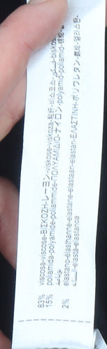 Zara Women Black Crew Neck Button Front Cardigan Size 12