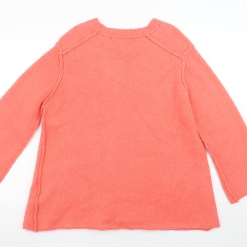 ZARA Women's Pink Wool Blend Knit Pullover Jumper Size 12