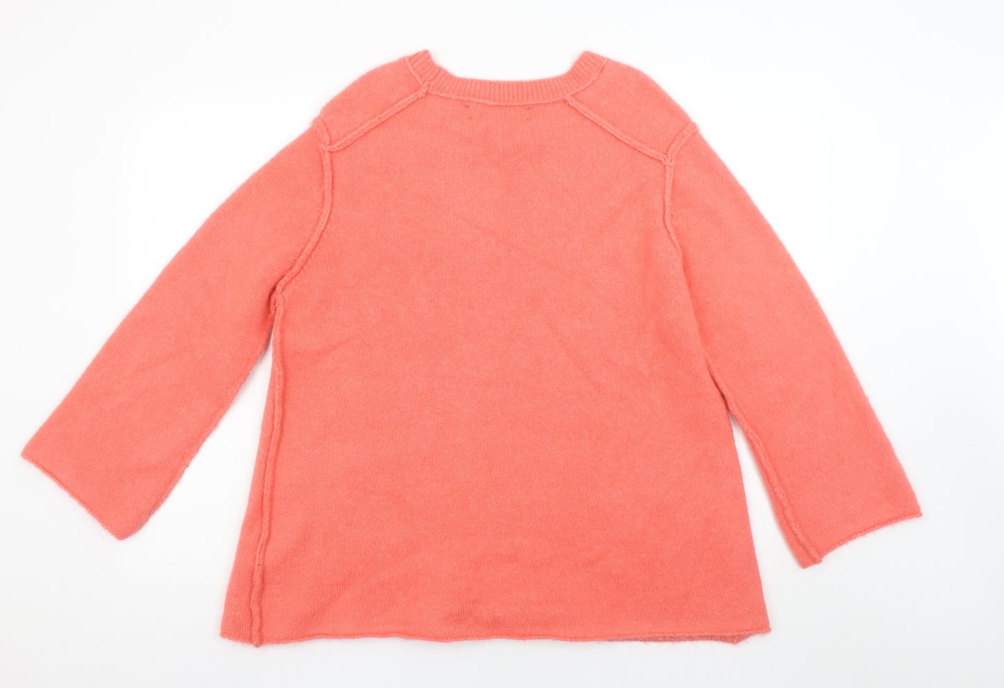 ZARA Women's Pink Wool Blend Knit Pullover Jumper Size 12