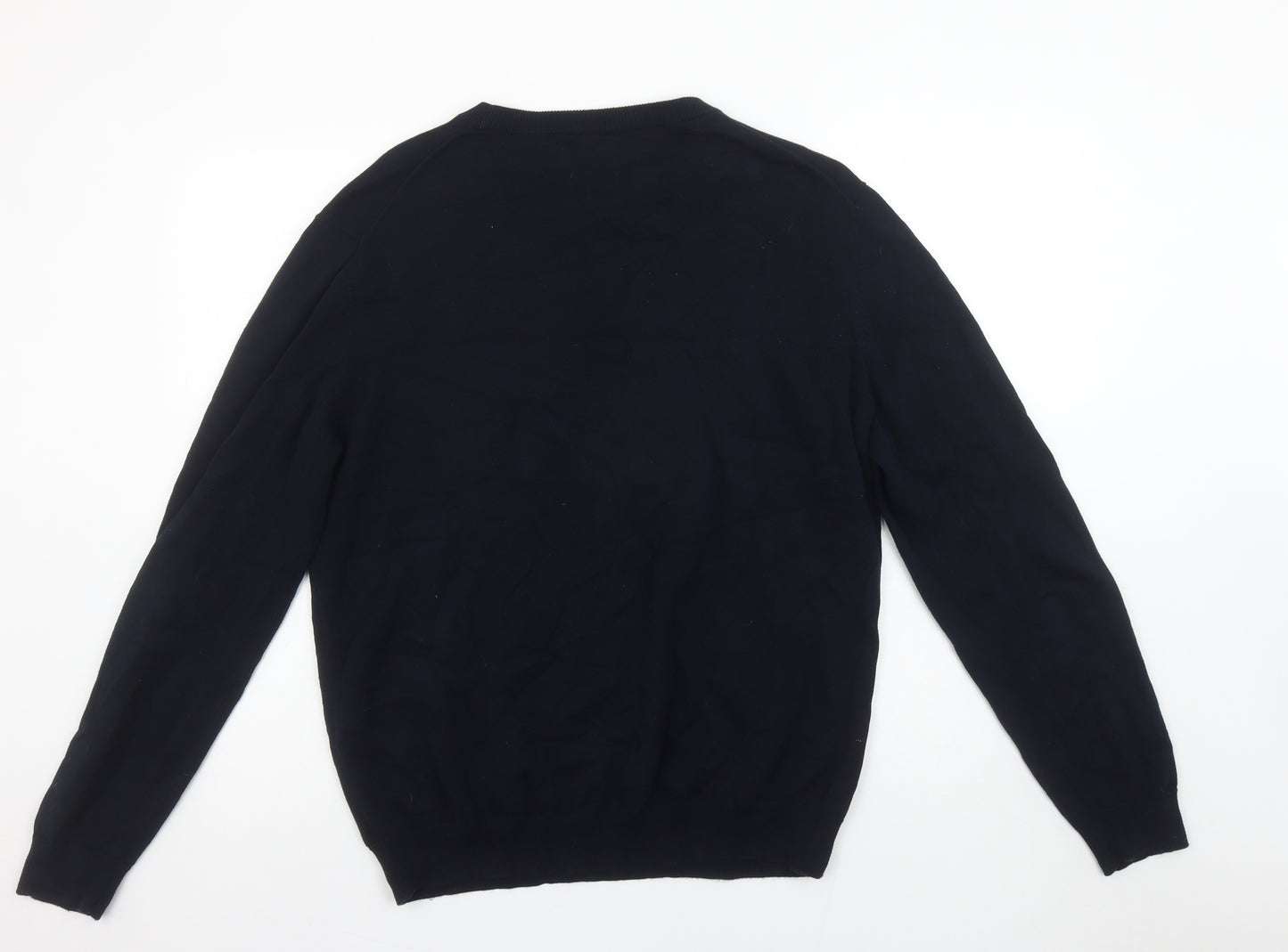 Replay Men's Black Cotton Crew Neck Jumper Size L
