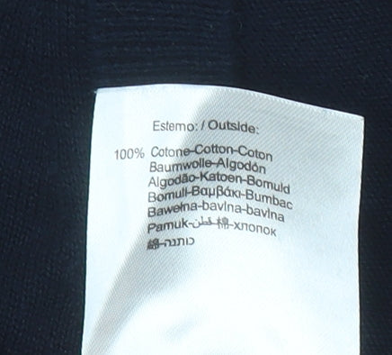 Replay Men's Black Cotton Crew Neck Jumper Size L