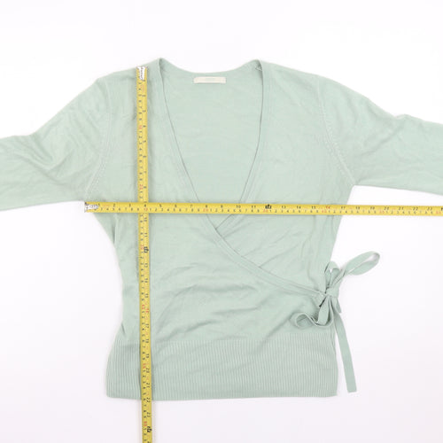 Marks and Spencer Women’s Green Wrap Jumper Size 12 Acrylic Knit