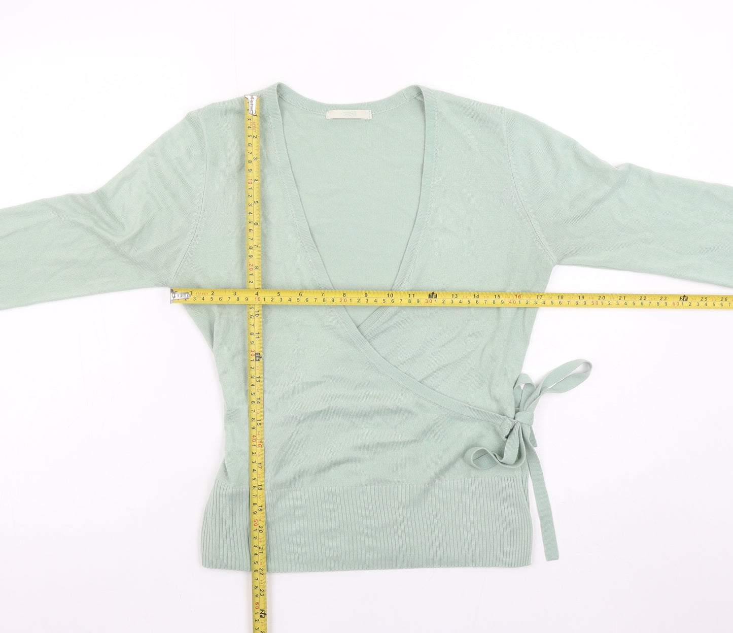 Marks and Spencer Women’s Green Wrap Jumper Size 12 Acrylic Knit