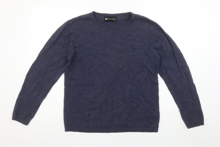Billabong Men's Blue Cotton Crew Neck Pullover Jumper XS
