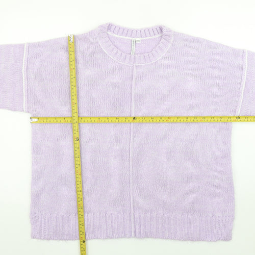 Capsule Womens Lilac Knit Pullover Jumper Size S Crew Neck Soft Knit