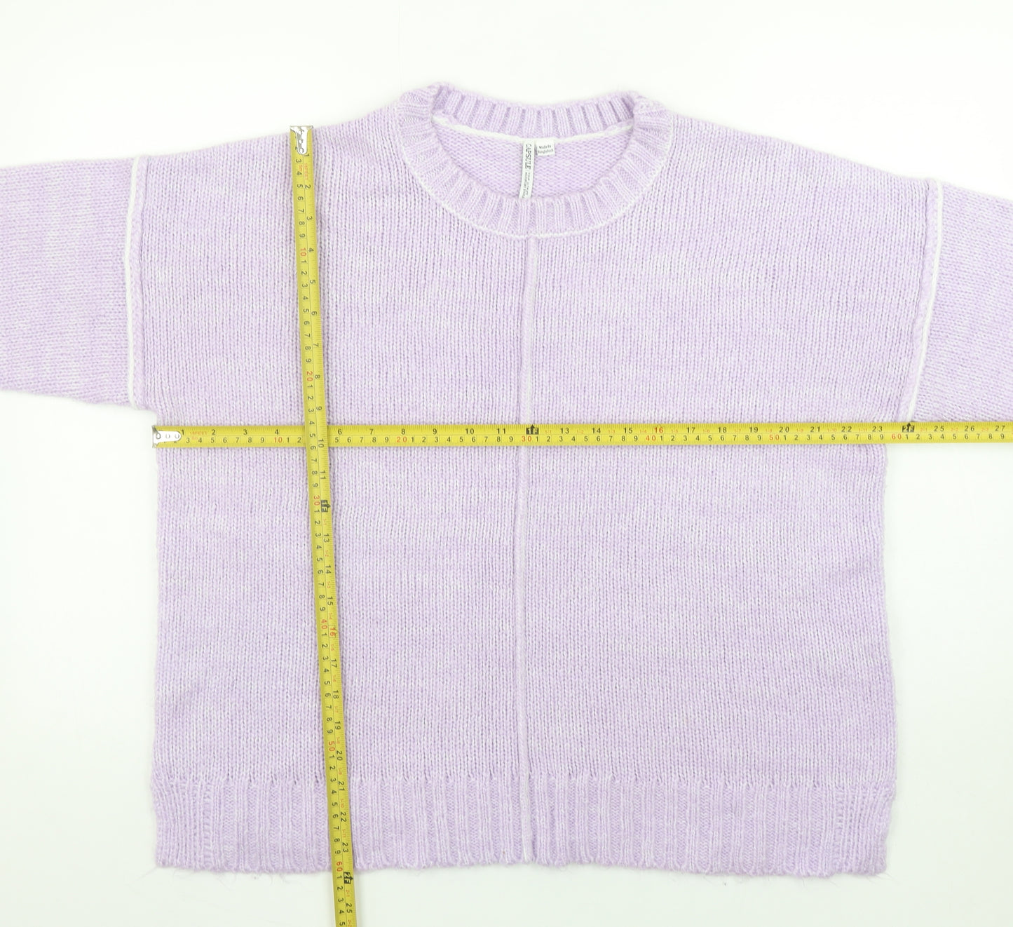 Capsule Womens Lilac Knit Pullover Jumper Size S Crew Neck Soft Knit