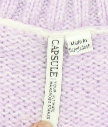 Capsule Womens Lilac Knit Pullover Jumper Size S Crew Neck Soft Knit