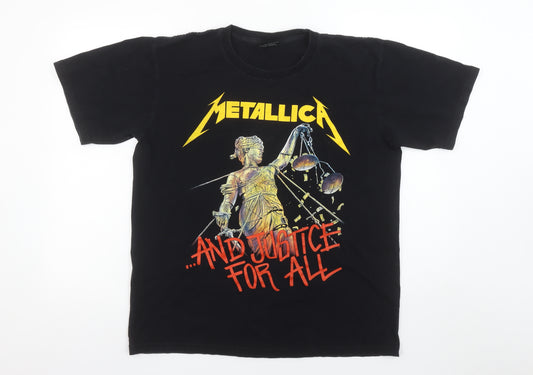 Broadway Men’s Black Metallica Band T-Shirt L Rock Graphic Vintage