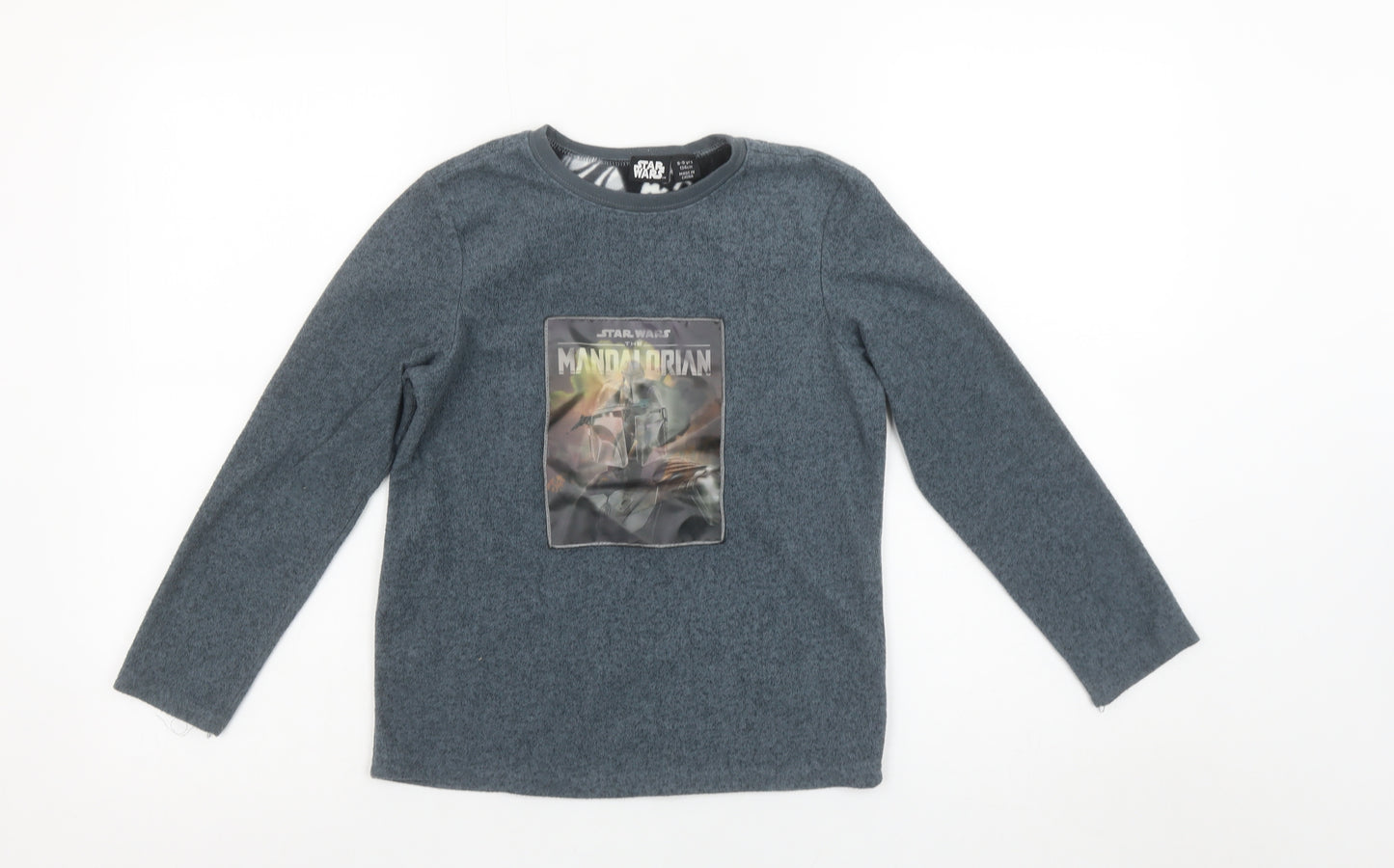 Primark Boys Grey Star Wars Mandalorian Fleece Pyjama Top 8-9 Years