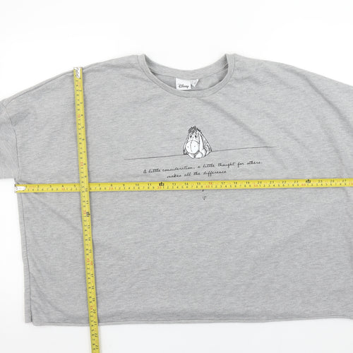 Disney Women Grey Eeyore Sweatshirt XL Cotton Blend Pullover