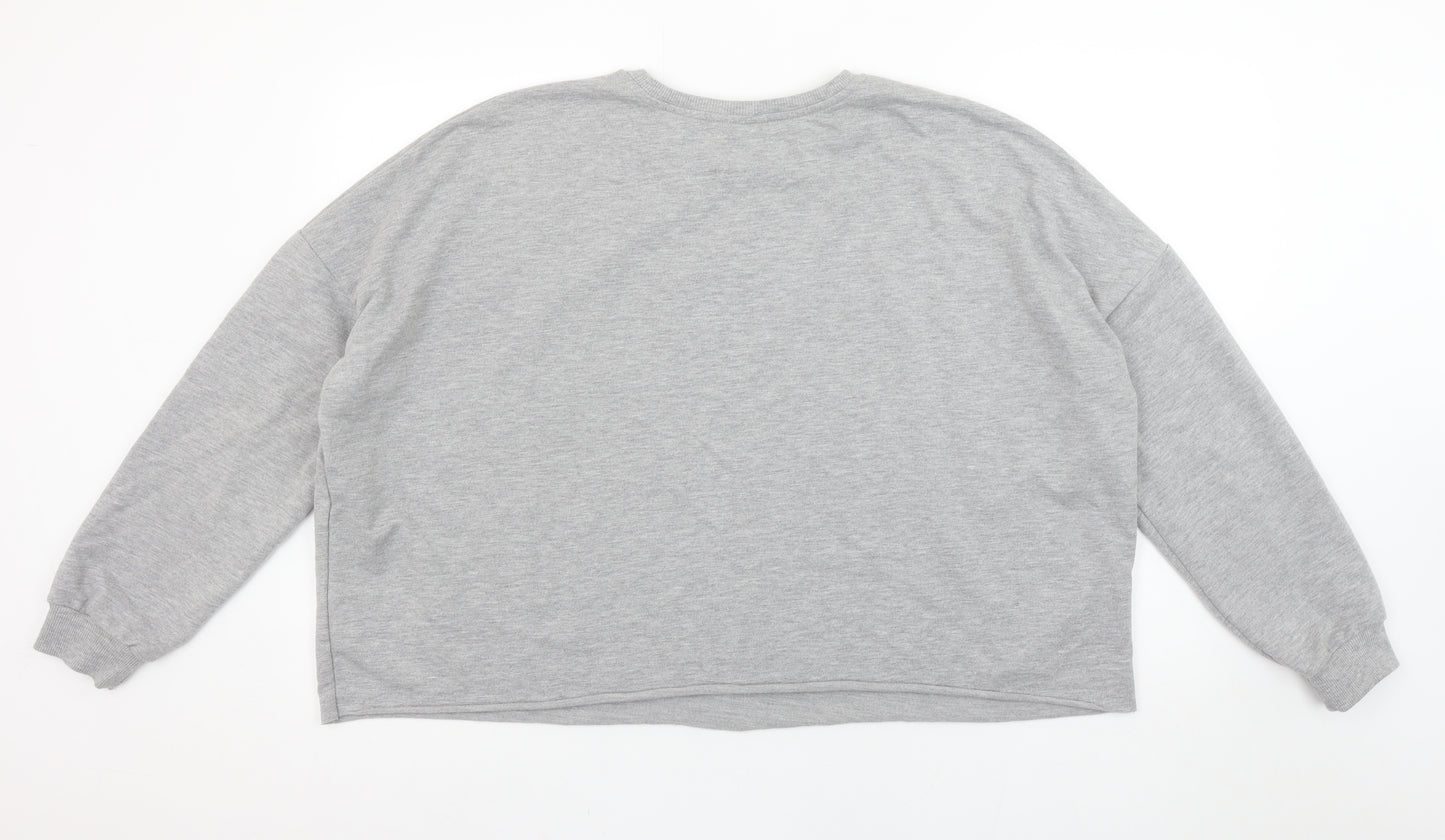 Disney Women Grey Eeyore Sweatshirt XL Cotton Blend Pullover