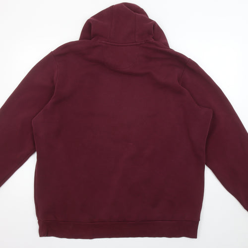 Adidas Women's Burgundy Pullover Hoodie XL Cotton Blend Logo Sport Essential
