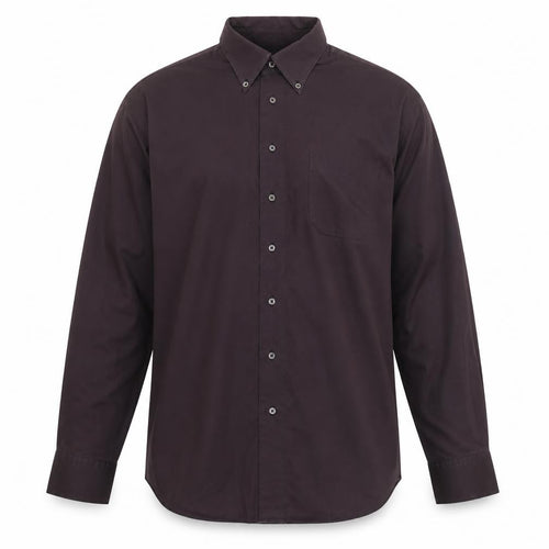 Austin Reed Men's Brown Non-Iron Cotton Button-Up Shirt 17.5in
