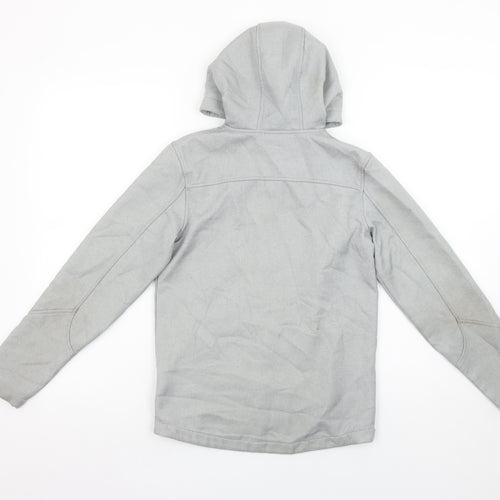 Mountain Warehouse Boys Grey Hooded Softshell Jacket 9-10 Years Windproof